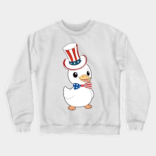 Funny duck is ready for independence day Crewneck Sweatshirt